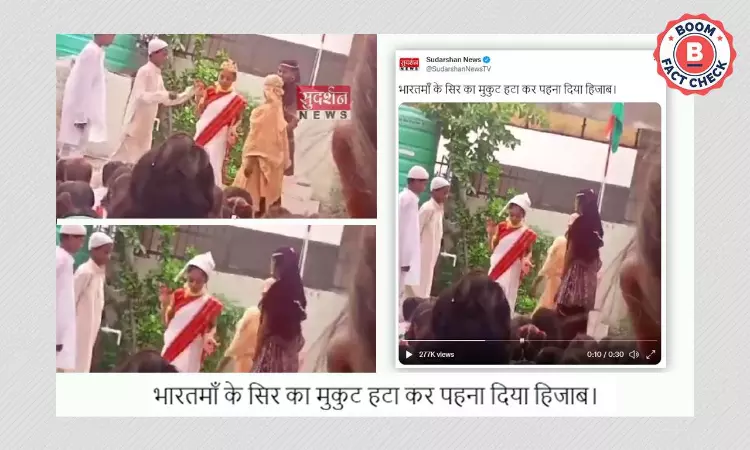 Cropped Video Of School Play Shared As Bharat Mata Made To Offer Namaz