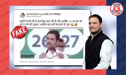 No, Rahul Gandhi Did Not Say He Spoke To Mahatma Gandhi; Video Is Cropped No, Rahul Gandhi Did Not Say He Spoke To Mahatma Gandhi; Video Is Cropped