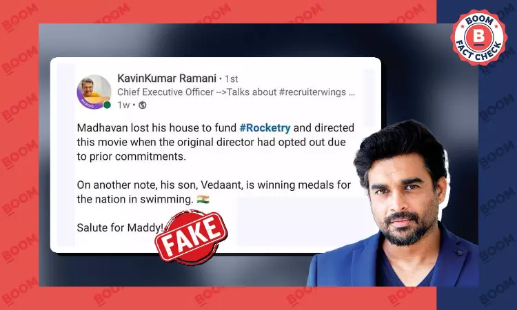No, Madhavan Did Not Sell His House To Fund The Film Rocketry