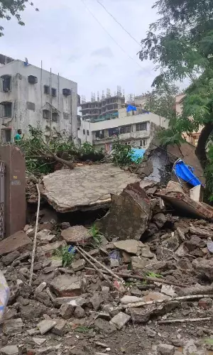 Four-Storeyed Building Collapses In Mumbais Borivali West