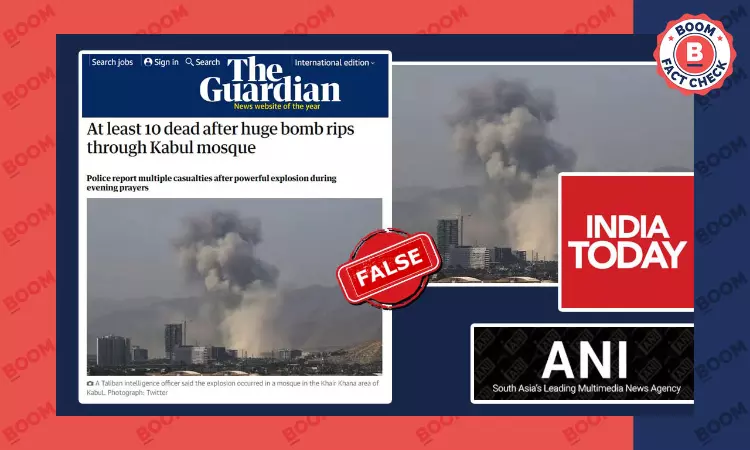 The Guardian, ANI, India Today Share 2019 Photo As Recent Blast In Kabul