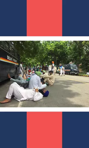 In Pictures: Farmers Gather At Jantar Mantar To Protest Over MSPs, Unemployment