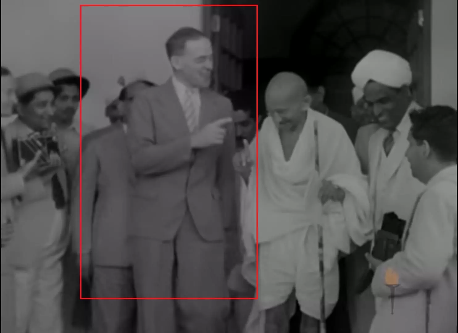 Cripps with Gandhi