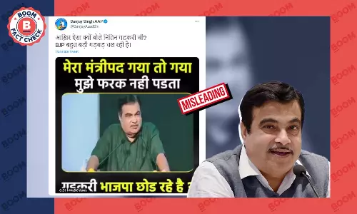 Not Worried About Consequences, Video Of Union Min Gadkari Is Out Of Context