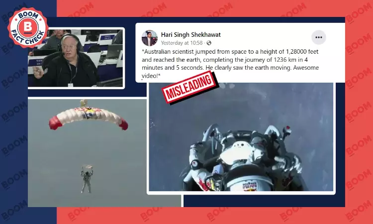 Does This Video Show An Australian Scientist Jumping From Space To Earth?