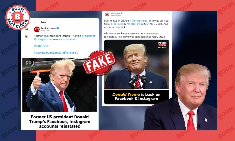 News Outlets Misreport Trumps Account Reinstated On Facebook, Instagram