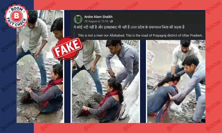 Video Of Woman Who Got Stuck In An Open Drain Is From Delhi, Not UP
