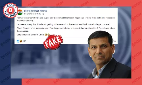 Raghuram Rajan Did Not Say India Should Be In Recession To Show Inclusivity Raghuram Rajan Did Not Say India Should Be In Recession To Show Inclusivity