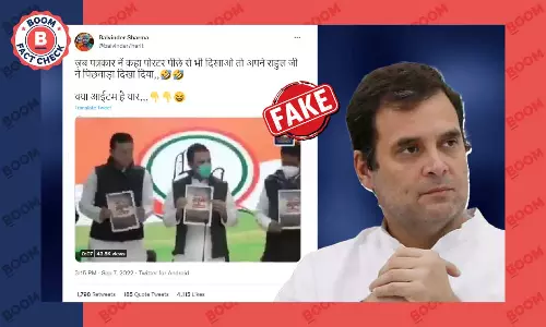 Video Of Rahul Gandhi Showing Farm Laws Booklet Shared With False Claim