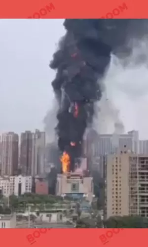 Massive Fire Engulfs Skyscraper In Chinas Changsha, No Casualties Reported
