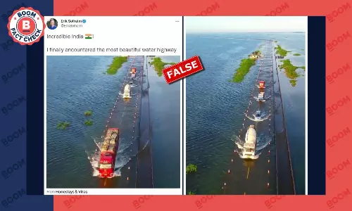 Video Of Flooded Road In China Falsely Shared As Water Highway In India