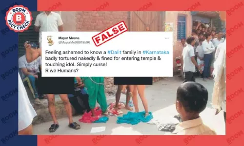 2015 Image Of Naked Protest By Dalit Family In UP Falsely Revived As Karnataka