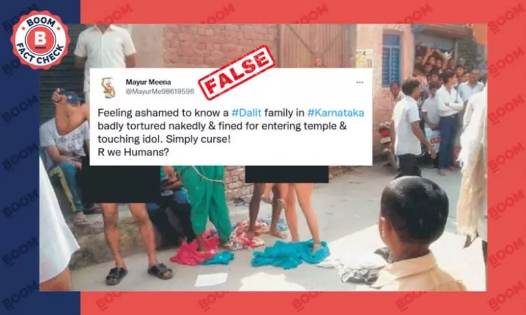 2015 Image Of Naked Protest By Dalit Family In UP Falsely Revived As Karnataka