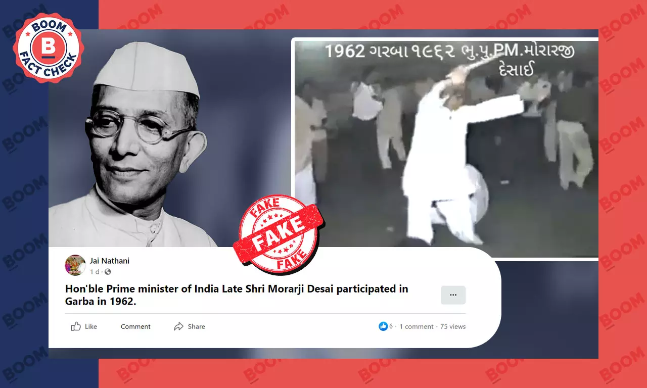 Video of Gujarat Businessman Misidentified As Morarji Desai Playing Dandiya
