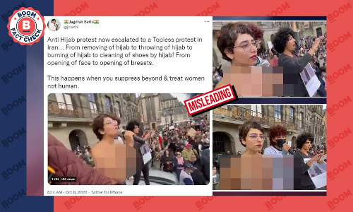 Iranian Protest Topless Against Hijab
