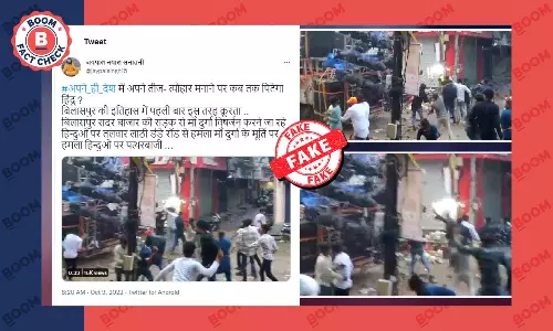 Video Of Clash Between Durga Puja Committees Viral With False Communal Claim