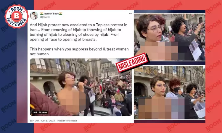 Iranian Protest Topless Against Hijab