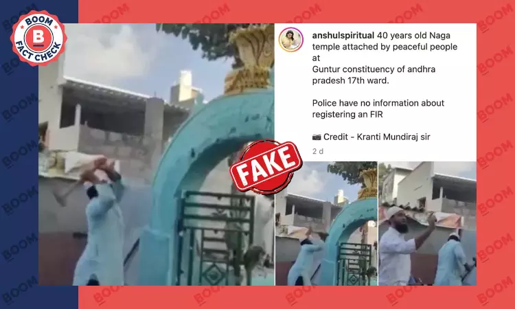Video Of A Dargah Demolition Peddled As Muslims Break Hindu Temple In Andhra Pradesh