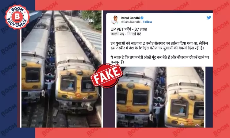 Rahul Gandhi Peddled Old Clip Of Crowded Mumbai Local As UP Train During PET