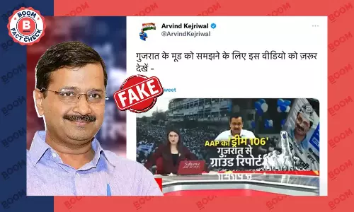 Arvind Kejriwal Shares Edited Video Of ABP News Claiming AAP Win In Gujarat