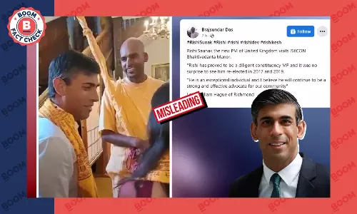 Video Of Rishi Sunak Visiting UK ISKCON Centre Is Not Recent