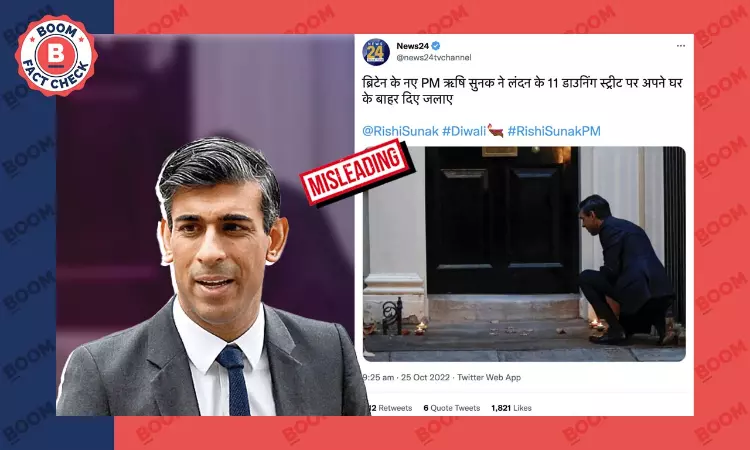 This Photo Of Rishi Sunak Lighting Diyas At 11 Downing Street Is From 2020