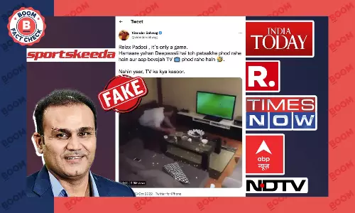 Video Claiming Pak Fan Broke TV After T20 WC Loss To India Is Doctored
