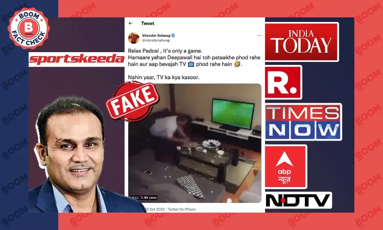Video Claiming Pak Fan Broke TV After T20 WC Loss To India Is Doctored