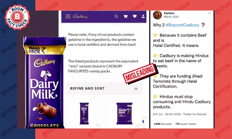 Viral Photo Falsely Claims Indian Cadbury Contains Beef