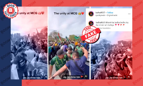 Video Showing India-Pak Fans Dancing To Jai Shri Ram Is Fake
