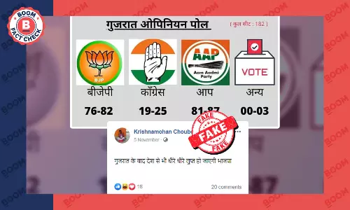Fake Opinion Poll Predicts Close Fight Between AAP, BJP In Gujarat