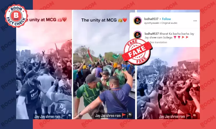 Video Showing India-Pak Fans Dancing To Jai Shri Ram Is Fake