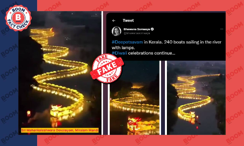 Video of Golden Dragon Boat In China Peddled As Diwali Celebration in Kerala