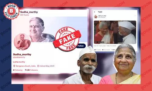 No, Sudha Murtys Account Did Not Tweet Video Of Meet With Sambhaji Bhide