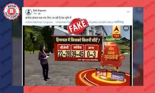 Old ABP News Opinion Poll Edited To Falsely Claim Congress Victory In HP