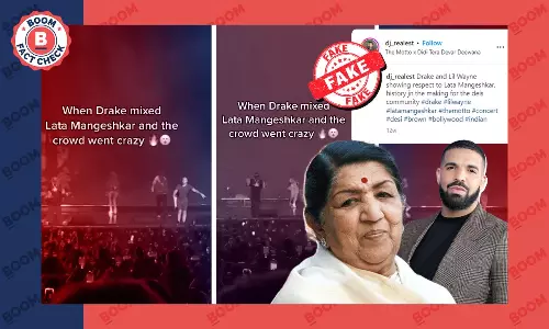 Viral Video of Lata Mangeshkar Song Being Played at Drake Concert Is Doctored