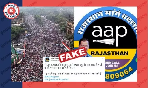 Photo Of 2017 Rally From Kolkata Falsely Shared As Gujarats Surat