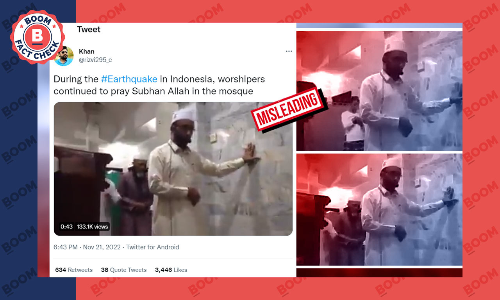 Old Video of Imam Praying During Earthquake in Indonesia Shared As Recent