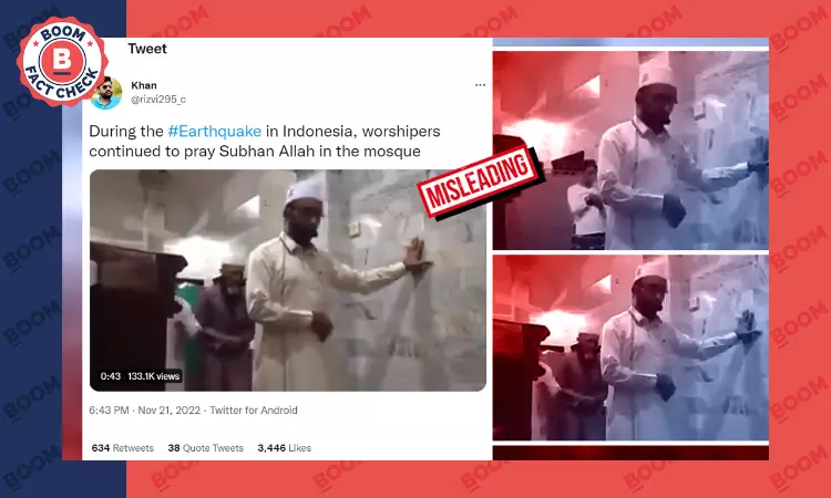 Old Video of Imam Praying During Earthquake in Indonesia Shared As Recent
