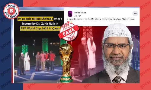 Old Video Showing Zakir Naik Lecture Falsely Linked To World Cup In Qatar