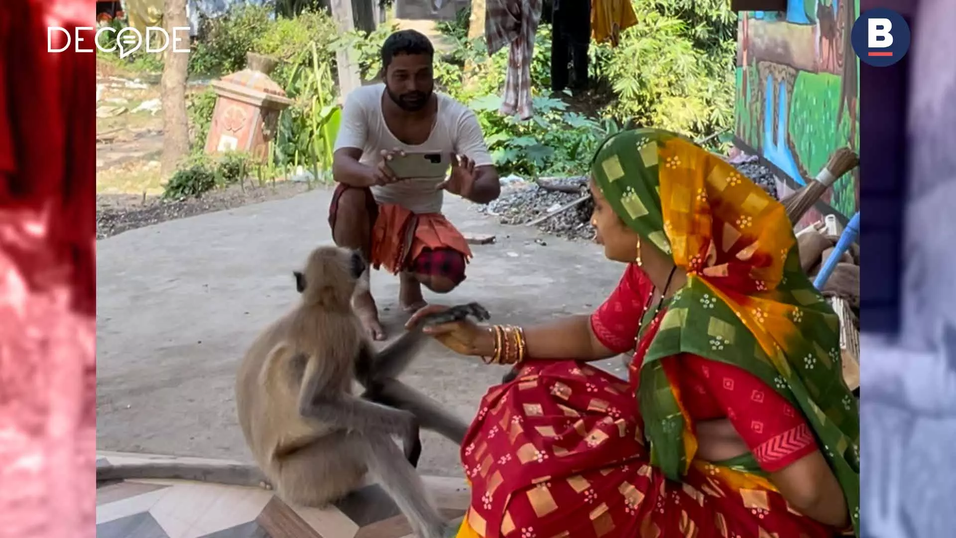 An Odisha Village Couple Was Hit With FIRs Over Their Viral Pet Monkeys image