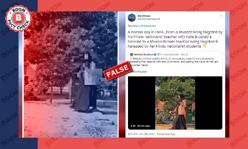 Video Of Students Harassing Teacher In Meerut Viral With Communal Spin