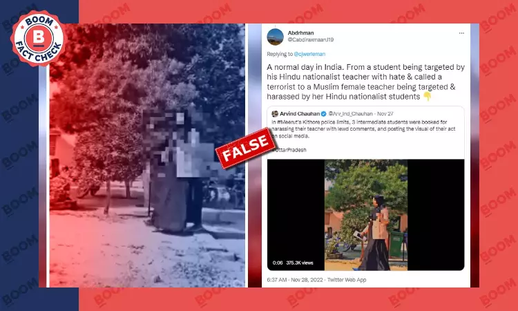 Video Of Students Harassing Teacher In Meerut Viral With Communal Spin