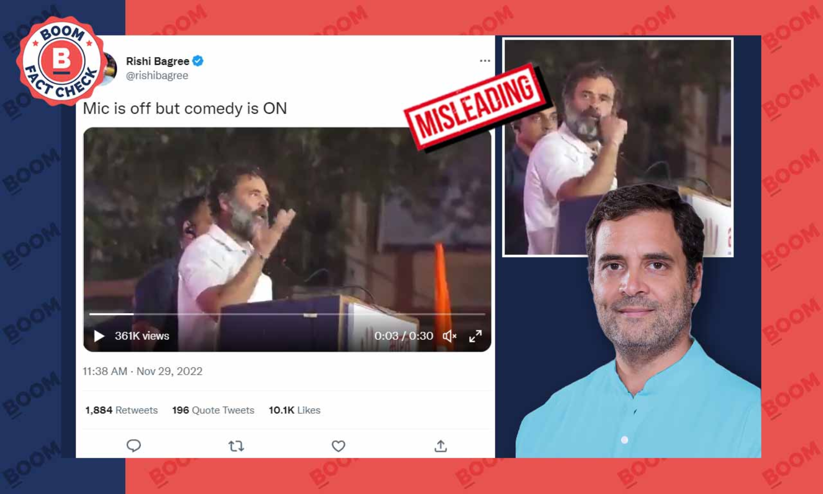 Viral Posts Falsely Claim Rahul Gandhi Did Not Realise His Mic Was Off | BOOM Viral Posts Falsely Claim Rahul Gandhi Did Not Realise His Mic Was Off | BOOM