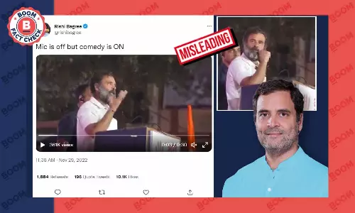 Viral Posts Falsely Claim Rahul Gandhi Did Not Realise His Mic Was Off