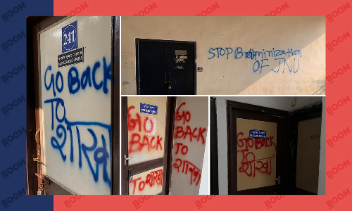 Go Back To Shakha: JNU Professors Say Anti-Brahmin Slogans Painted By Left Groups Go Back To Shakha: JNU Professors Say Anti-Brahmin Slogans Painted By Left Groups