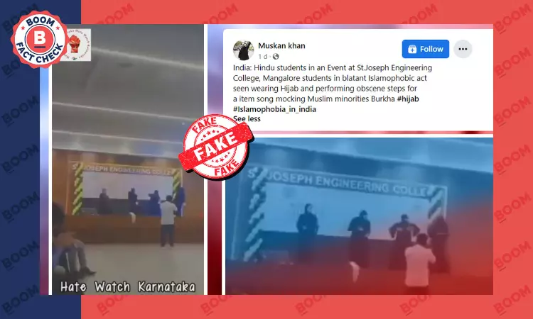 Video Of Students Dancing In Mangaluru College Peddled As Hindus Mocking Muslims