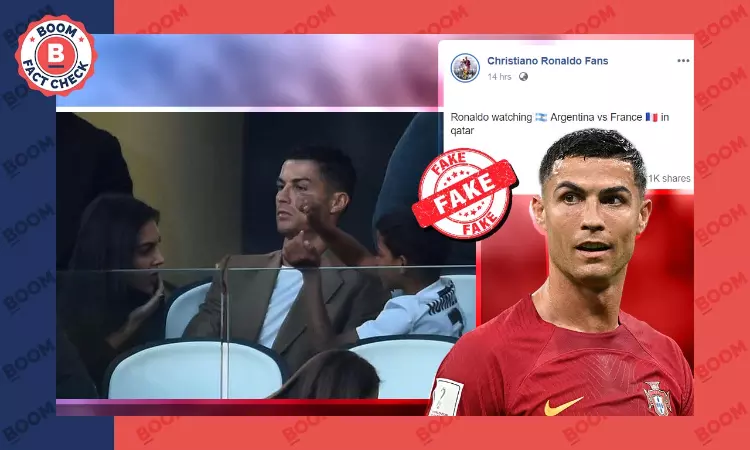2018 Photo Peddled As Ronaldo Watching FIFA World Cup Final In Qatar