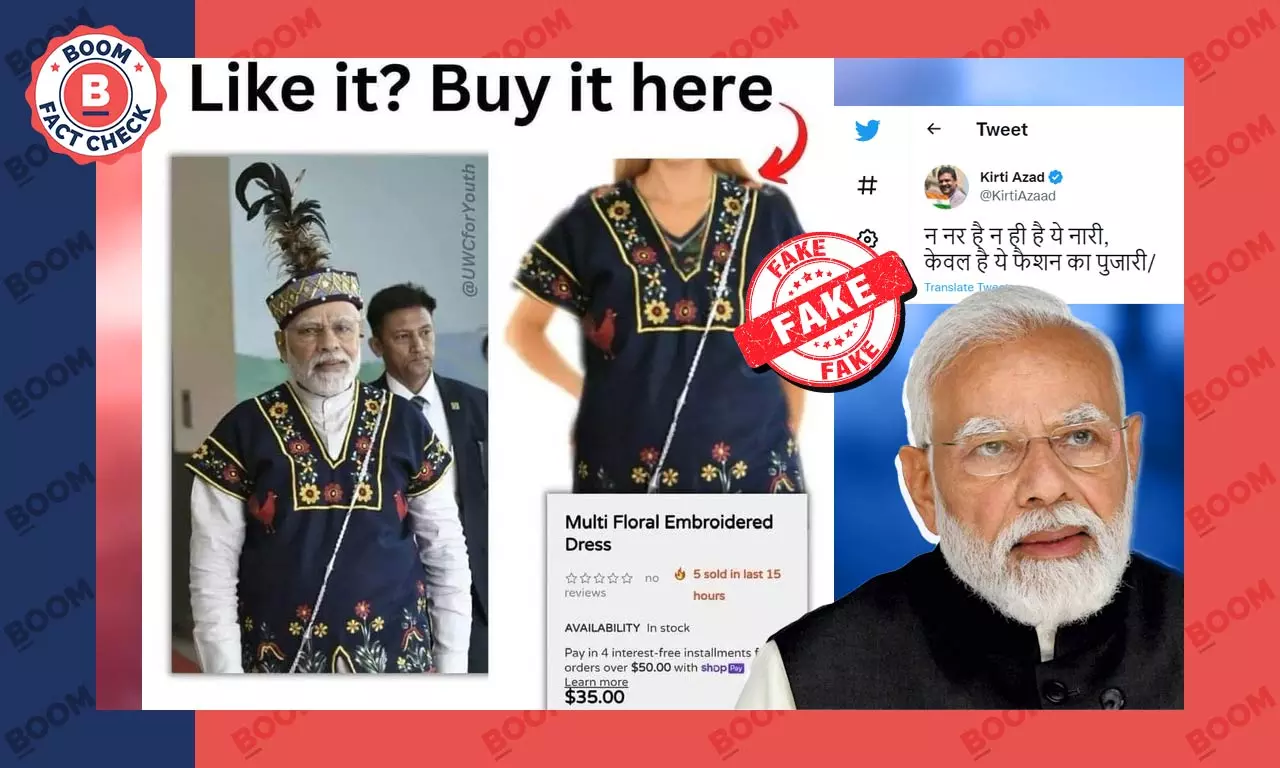 Edited Picture Viral Claiming Narendra Modi Dressed In Woman's ...