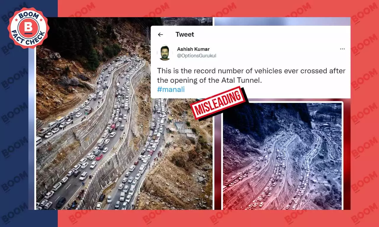 Old Image Of Traffic Jam On Leh-Manali Highway Shared As Recent Old Image Of Traffic Jam On Leh-Manali Highway Shared As Recent